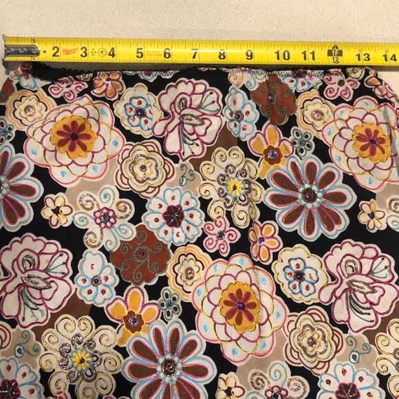 GERARD DAREL SILK BEADED & EMBROIDERED SKIRT MULTICOLORED FRENCH SIZE 40 US 8 - Picture 10 of 11